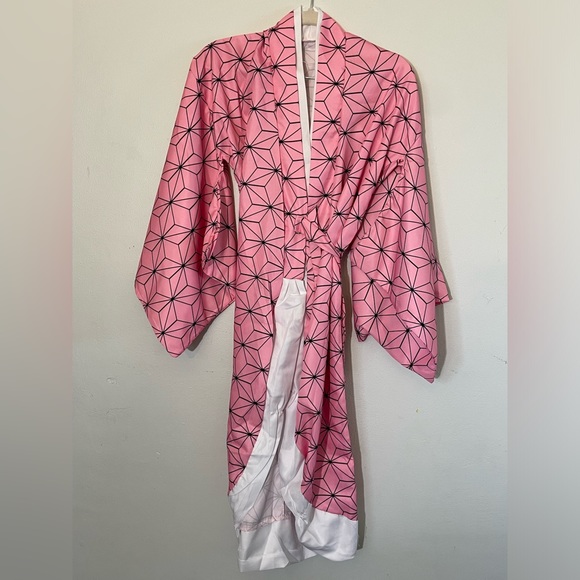 Demon Slayer Cosplay Kamado Nezuko Costume Kids Adults Kimono - Picture 2 of 5
